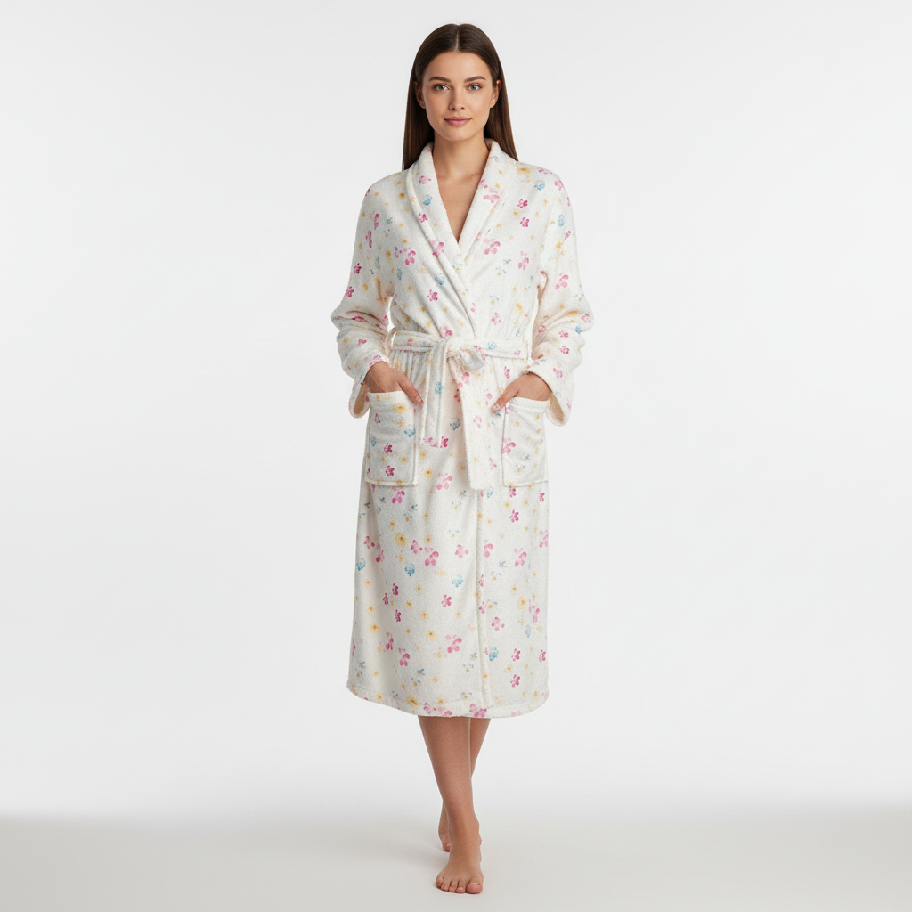 Blumenmuster Bademantel - Julia