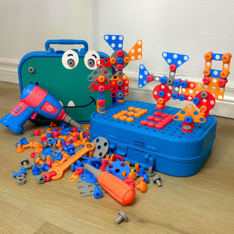 Přenosné stavební kufříky pro děti - BuildiBox