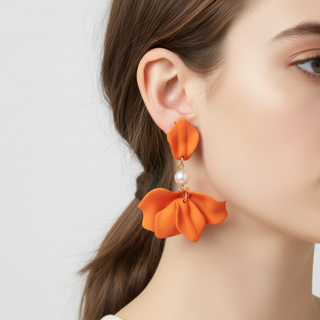 Bunte Dangle-Ohrringe - FloralPearls 