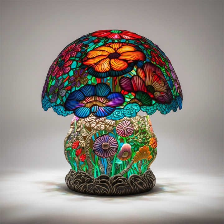 Bunte Glasin Glas Tischlampe - Glowmoss