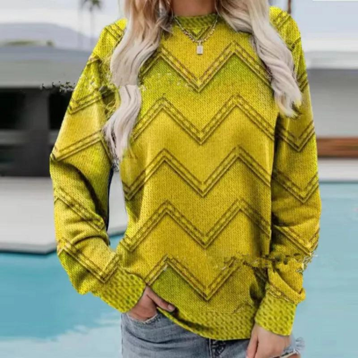 Svetr pro ženy s chevron vzorem – Ylva