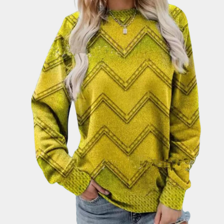 Svetr pro ženy s chevron vzorem – Ylva