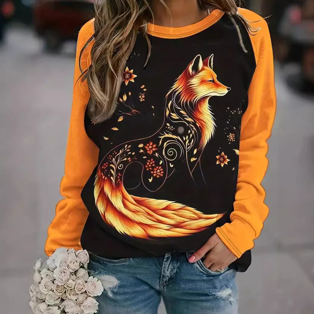 Dámské sweatshirt s potiskem lišky – Nora