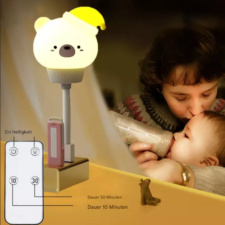 Nachtlicht Bär Design, dimmbar, USB-Ladung, Kinderzimmer, warmweiß, energiesparend