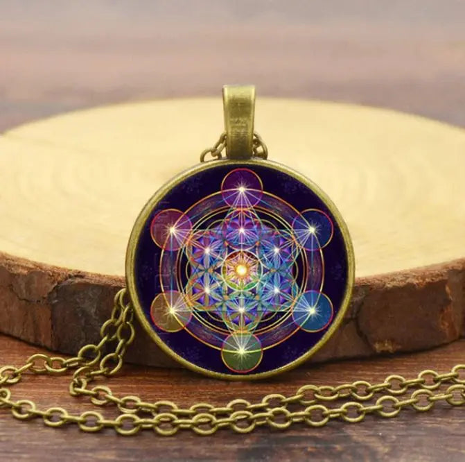 Chakra přívěsek s Metatronovou kostkou - Solantra