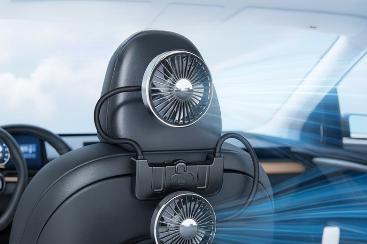 Stolní ventilátor s dvojitou hlavou – Eary – (dobíjecí přes USB-C)