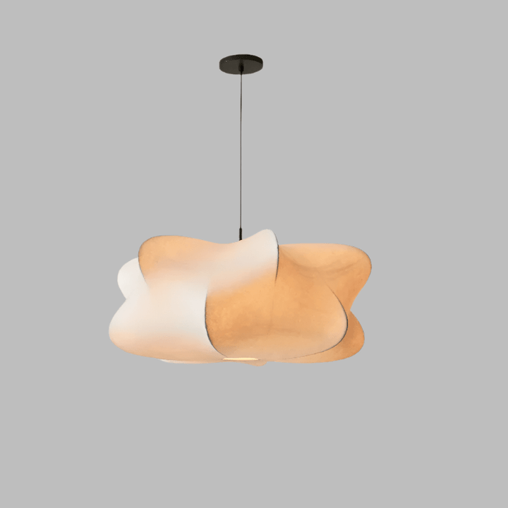 Japonská hedvábná závěsná lampa ve stylu Wabi-Sabi - Sana