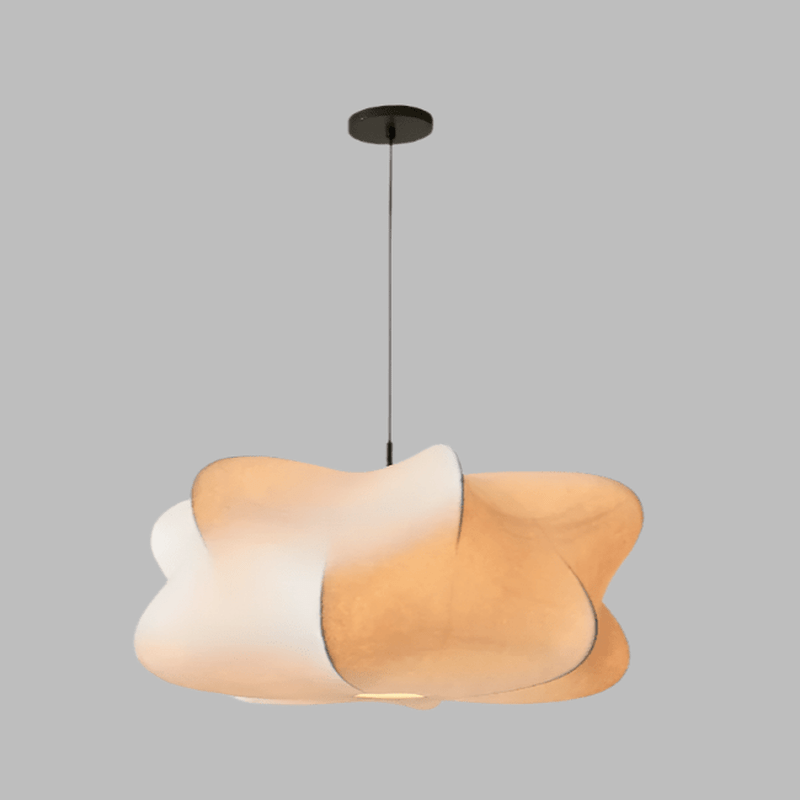 Japonská hedvábná závěsná lampa ve stylu Wabi-Sabi - Sana