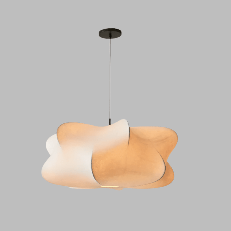 Japonská hedvábná závěsná lampa ve stylu Wabi-Sabi - Sana
