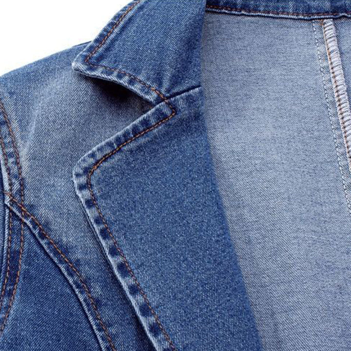 Dámský jeansový blazer s elegantním střihem – Nora podzimní edice