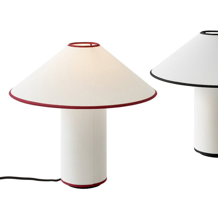 Stolní lampa s textilním stínidlem – Lunara