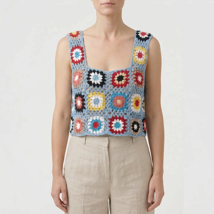 Crochet Sleeveless Crop Top -  Silvia