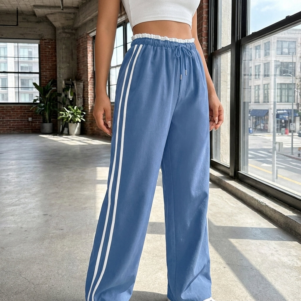 Damen Jogginghose Mit Weitem Bein - Eloise