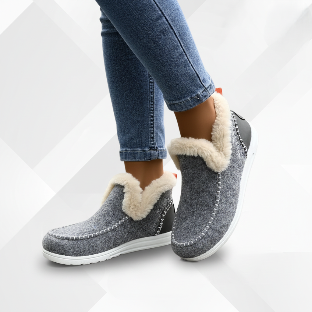 Damenkomfortschuhe Mit Plüschfutter - ComfyGlide