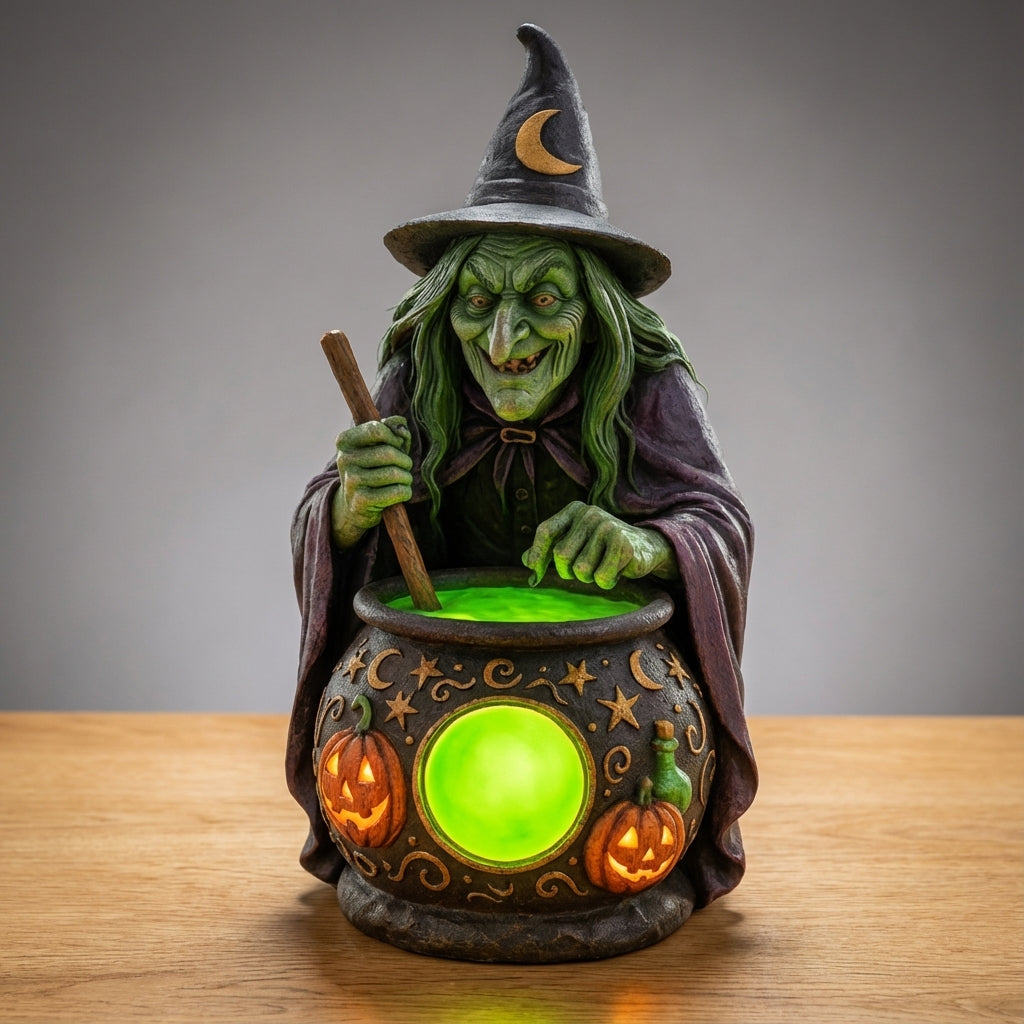 Decorative Witch Cauldron Lamp -  Hexilume