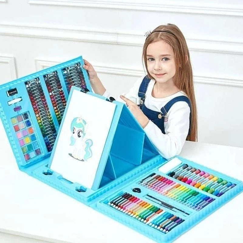 6-v-1 Kreativní box s malířskými a řemeslnými potřebami pro děti – Kompaktní a všestranný
