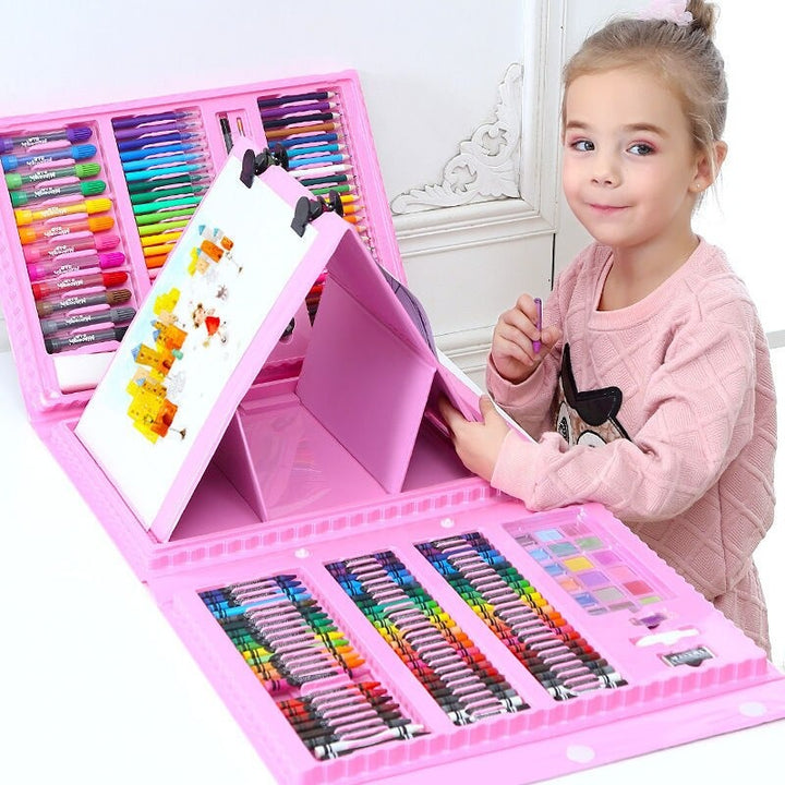 6-v-1 Kreativní box s malířskými a řemeslnými potřebami pro děti – Kompaktní a všestranný