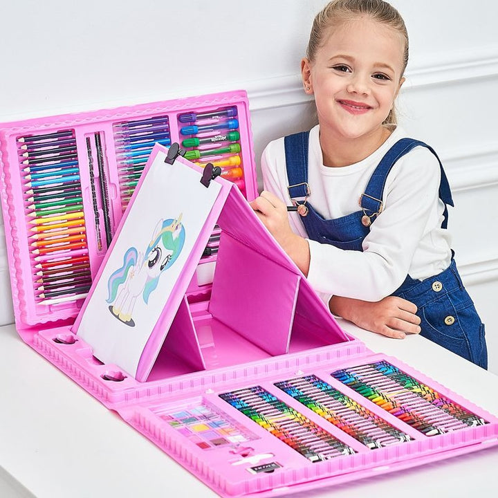 6-v-1 Kreativní box s malířskými a řemeslnými potřebami pro děti – Kompaktní a všestranný