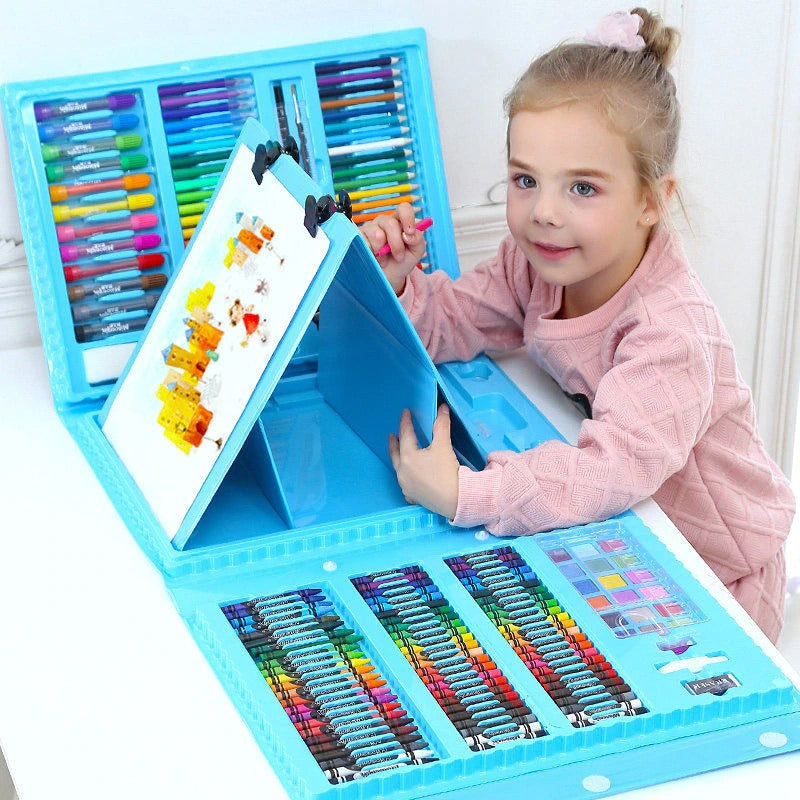 6-v-1 Kreativní box s malířskými a řemeslnými potřebami pro děti – Kompaktní a všestranný