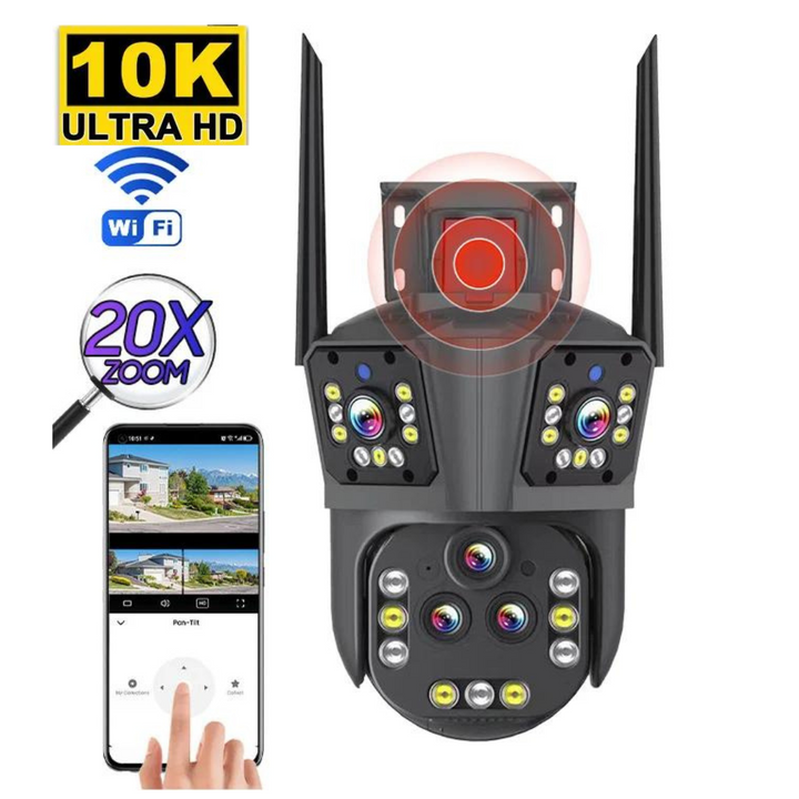 10K WLAN bezpečnostní kamera s 20MP, 20násobným zoomem – DualGuard Ultra 10K