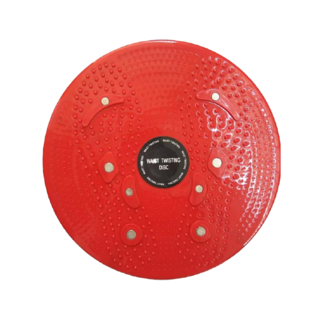 Roter Bauchtrainer Disc, rutschfest, für Fitness und Core-Training, Kunststoff.