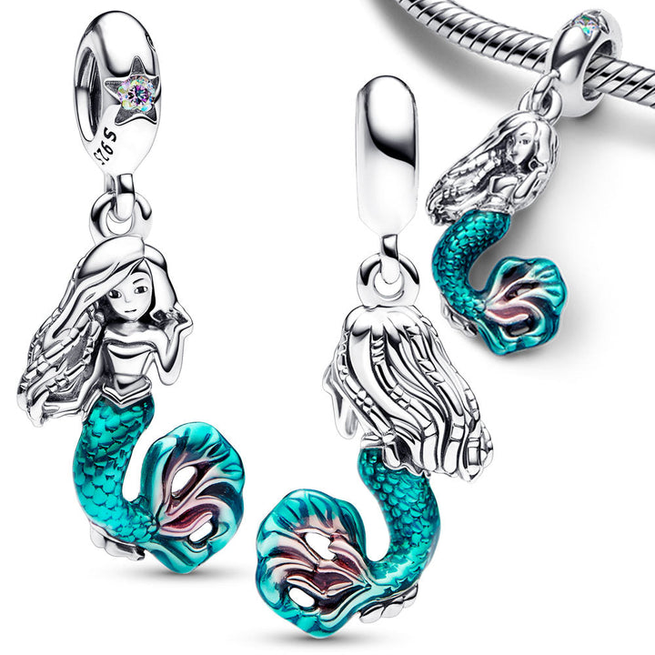Ariel-Anhänger, Meerjungfrau, Silber, türkis, Disney, Pandora, Schmuck, Damen, Geschenkidee