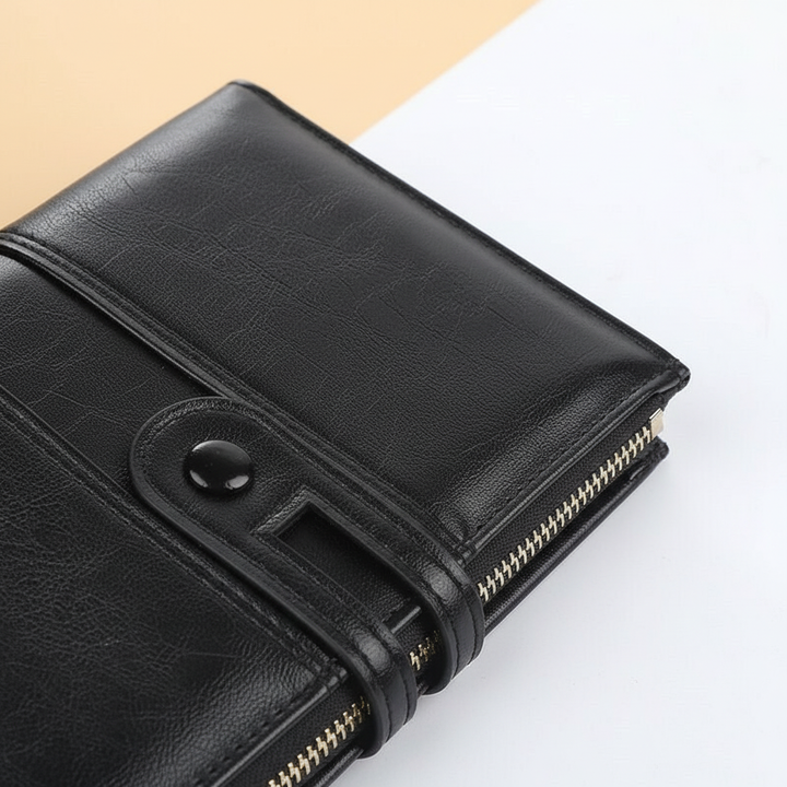 Długa Portmonetka Z Dwu Zamkiem - EleganWallet 