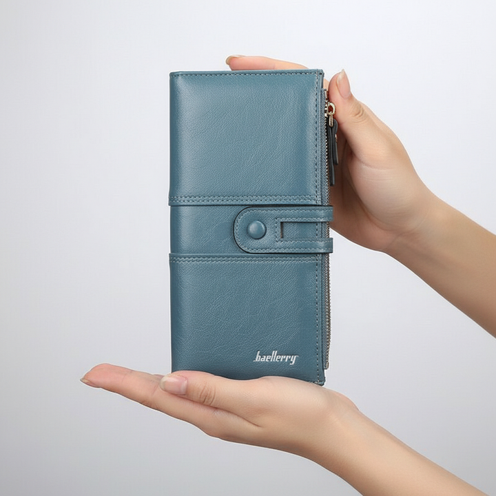 Długa Portmonetka Z Dwu Zamkiem - EleganWallet 