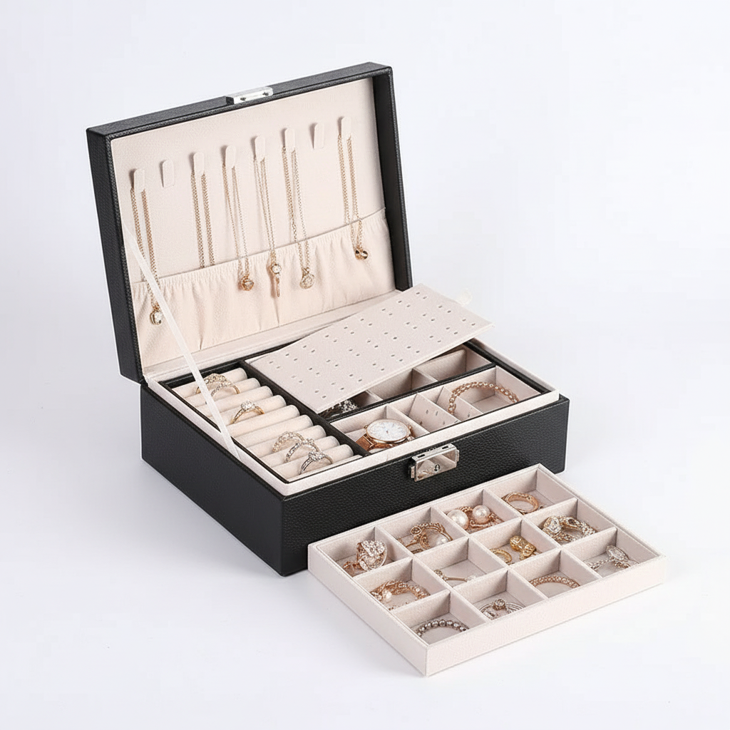 Doppellagige Schmuckaufbewahrung - JewelryHaven 