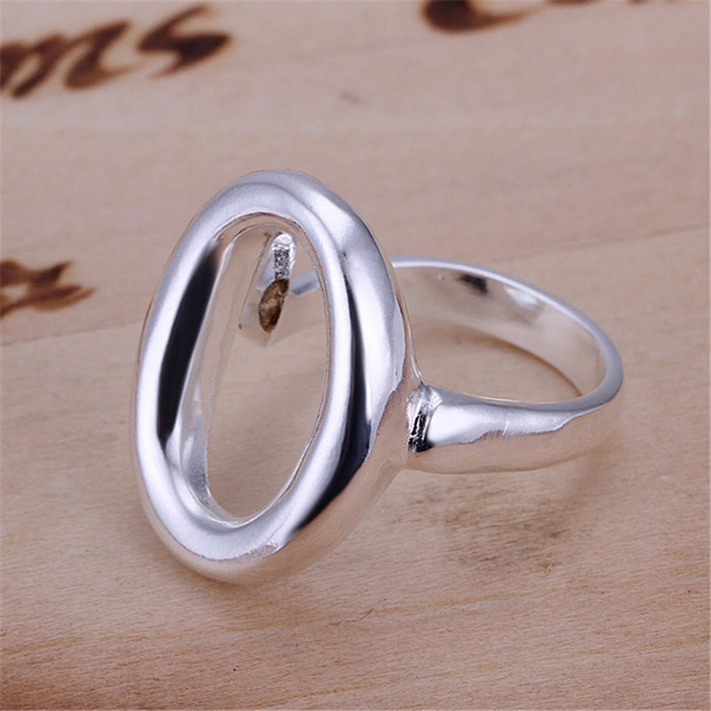 925 Sterling Silber Ring, verstellbar, offenes Kreisdesign, Damen, Hochzeit, Verlobung.