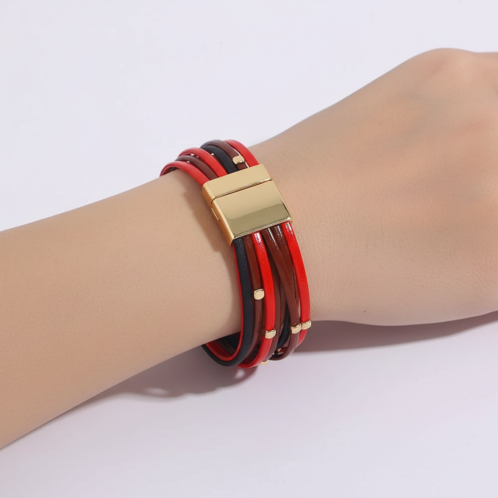 Dreifarbige Wickelarmband - LayerWrap 