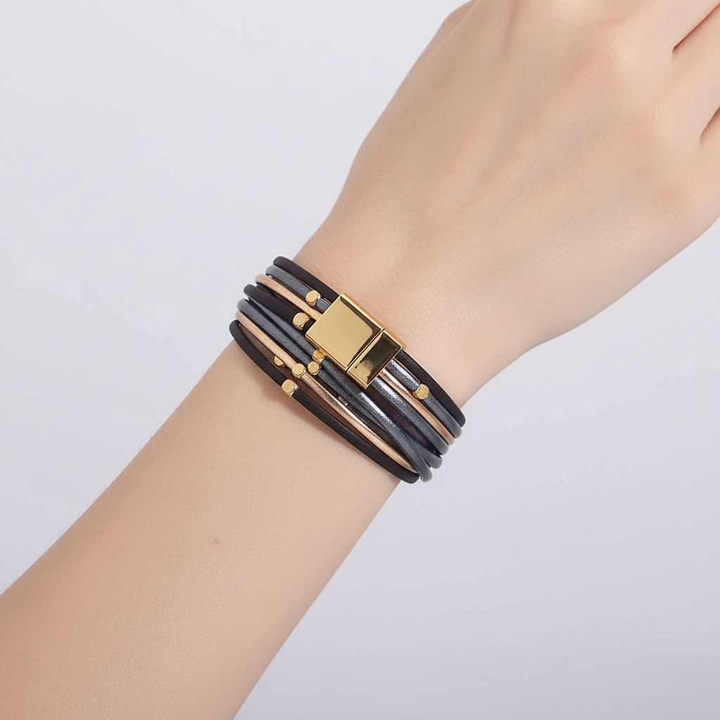 Dreifarbige Wickelarmband - LayerWrap 