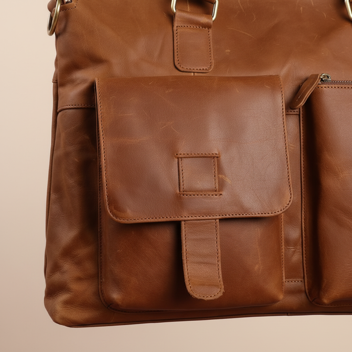 Duża Skórzana Aktówka - VintageCase 