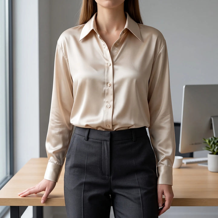 Elegant Long-Sleeve Blouse - Lustral