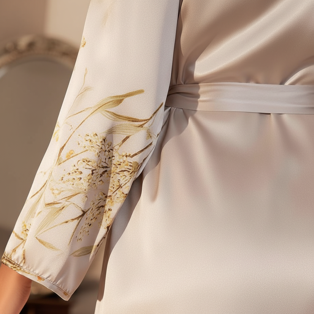 Eleganter Satin Bademantel - Lara