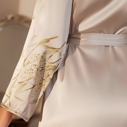 Eleganter Satin Bademantel - Lara