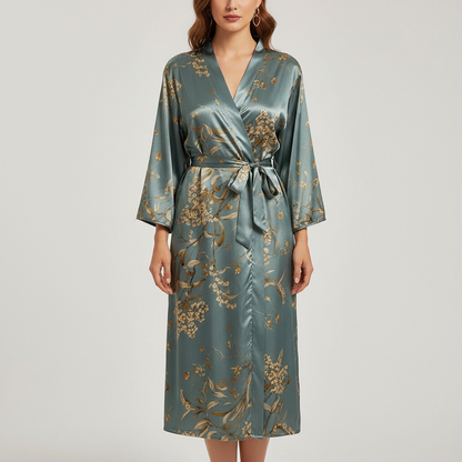 Eleganter Satin Bademantel - Lara