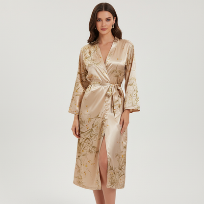 Eleganter Satin Bademantel - Lara
