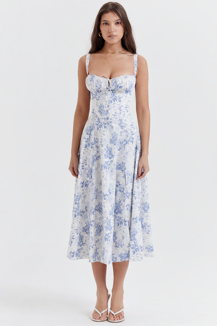 Eng Anliegendes Bustierkleid - FloralDream 