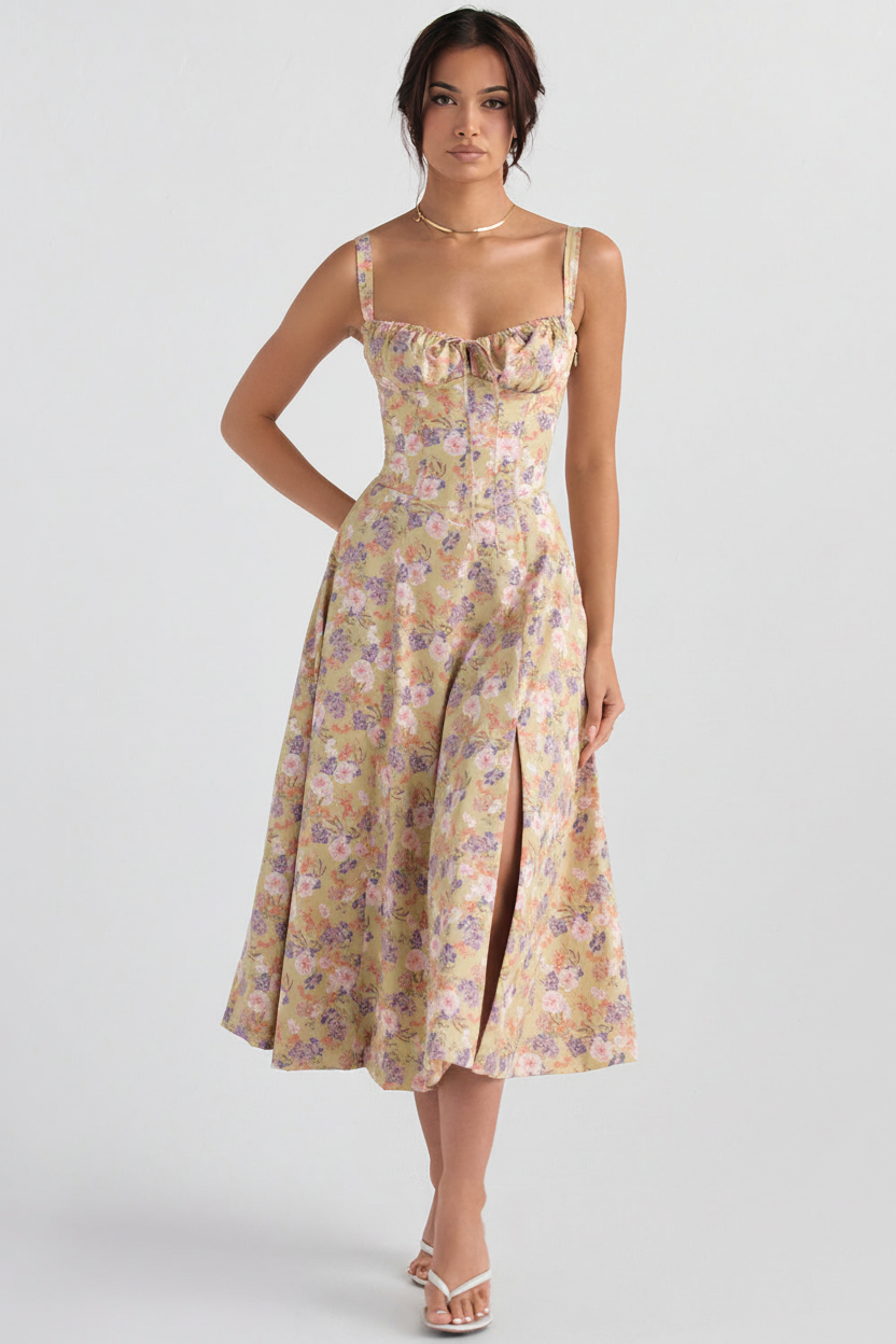 Eng Anliegendes Bustierkleid - FloralDream 