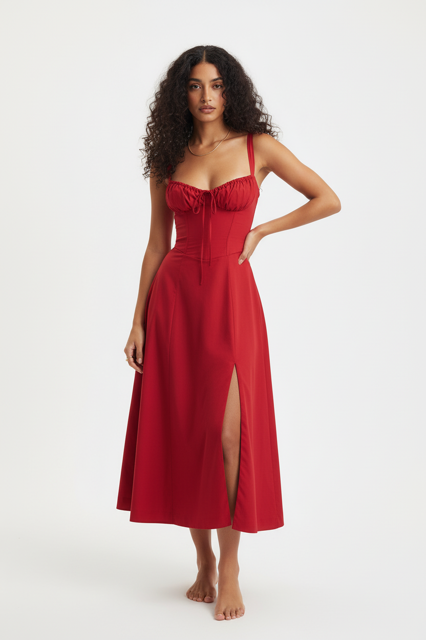 Eng Anliegendes Bustierkleid - FloralDream 