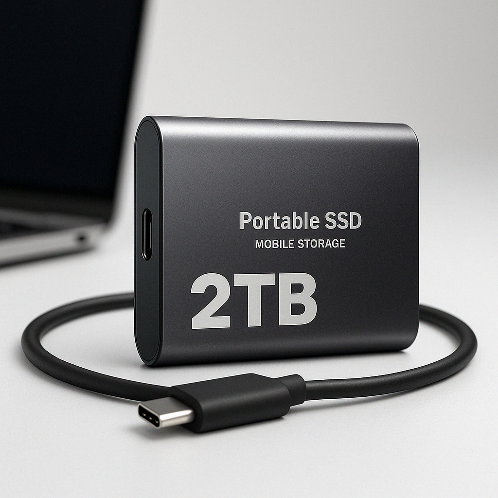 External SSD 2TB Fast Storage USB-C Portable Drive 2
