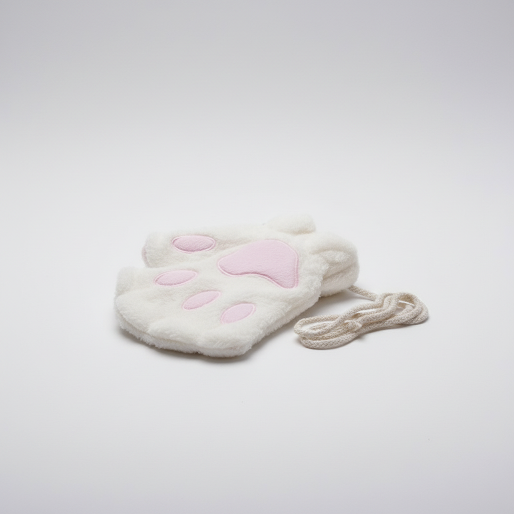 Fingerlose Plüschige Pfotenhandschuhe - PawFluff