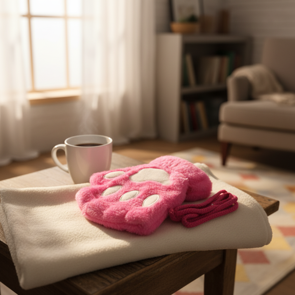 Fingerlose Plüschige Pfotenhandschuhe - PawFluff