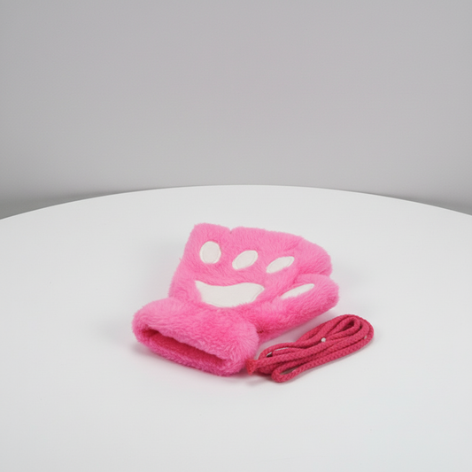 Fingerlose Plüschige Pfotenhandschuhe - PawFluff