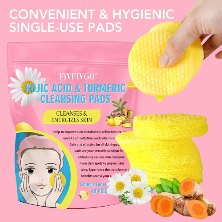 Čisticí pady s kurkumou a kyselinou kojovou - GlowTonic
