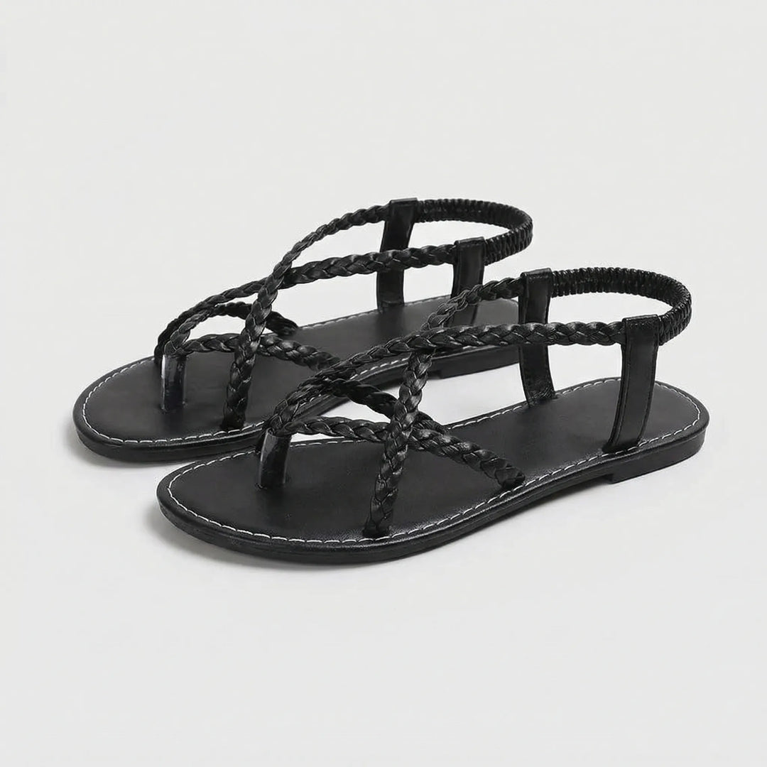 Flache Geflochtene Sandale - Melanie