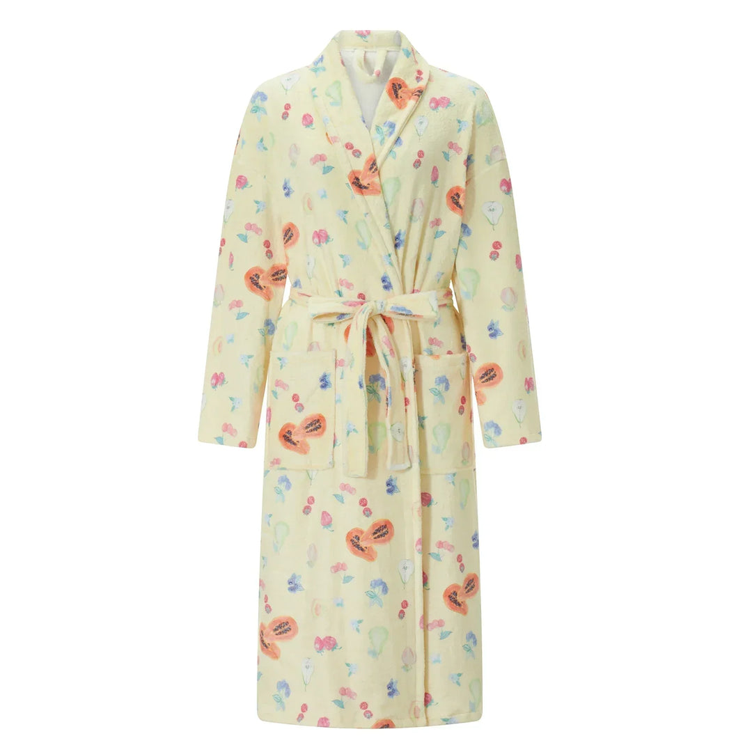 Floral Print Long Dressing Gown - Rebecca