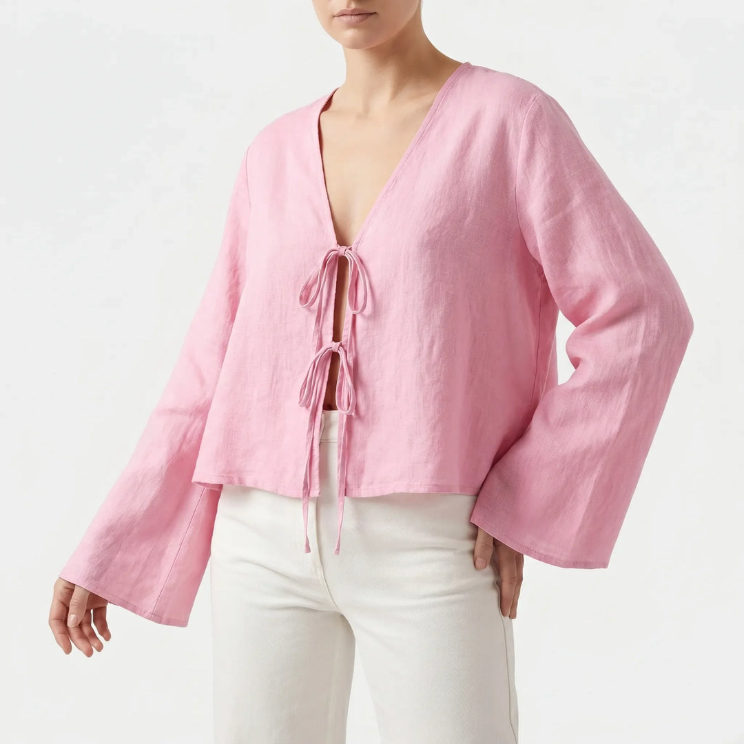 Front-tie Blouse -  Rosa