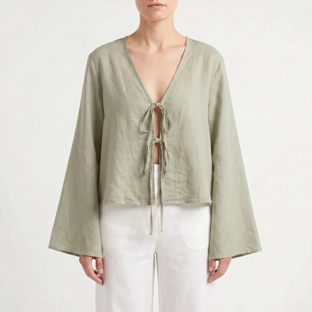 Front-tie Blouse -  Rosa
